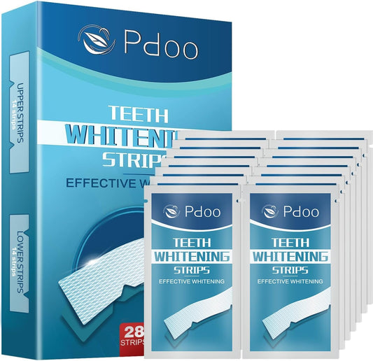 Teeth Whitening Strip - Whitening Strips for Teeth Sensitive, Professional Teeth Whitening Strips, Fast Remove Smoking, Coffee, Wine Stains, Teeth Whitening Kit Pack of 28 Non-Slip Strips