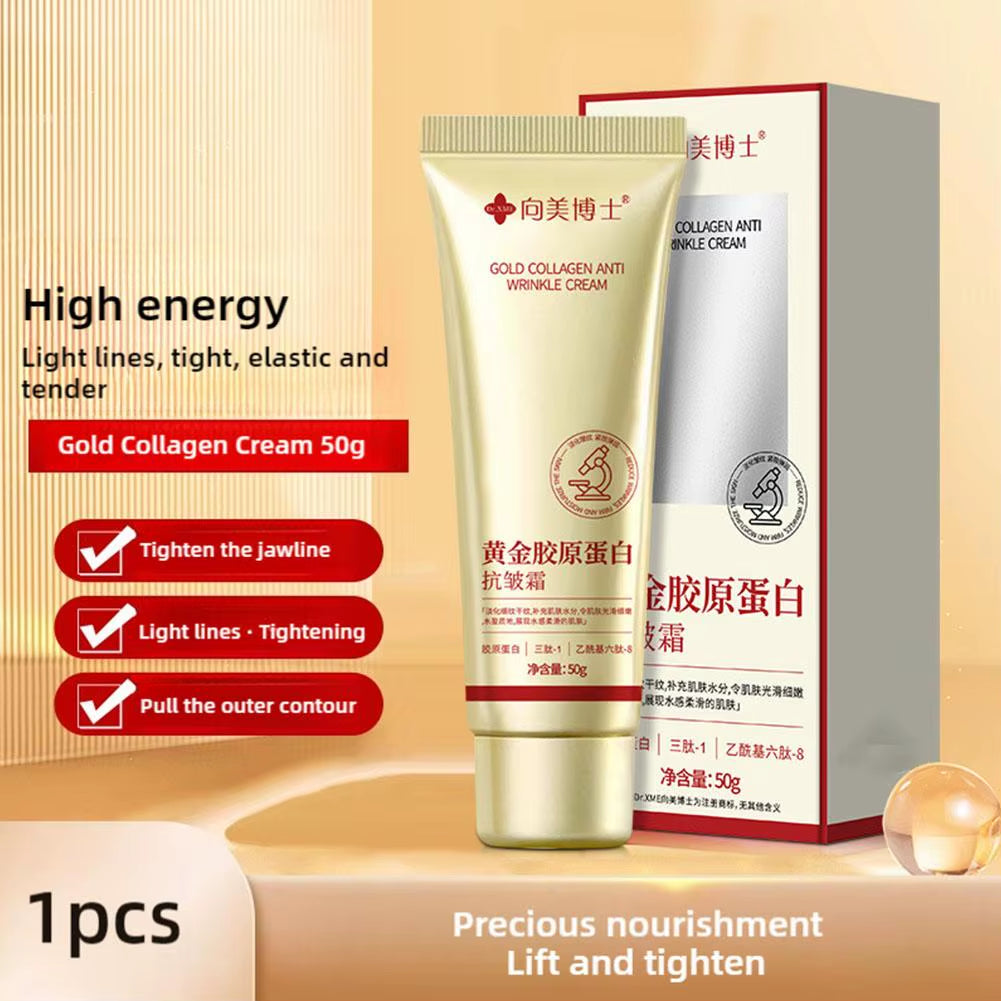 Glowlift™ Gold Collagen Anti-Wrinkle Cream Set – 3Pcs Moisturizing Skincare for Firming, Smoothing & Reviving Aging Skin