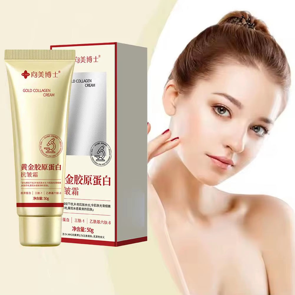 Glowlift™ Gold Collagen Anti-Wrinkle Cream Set – 3Pcs Moisturizing Skincare for Firming, Smoothing & Reviving Aging Skin